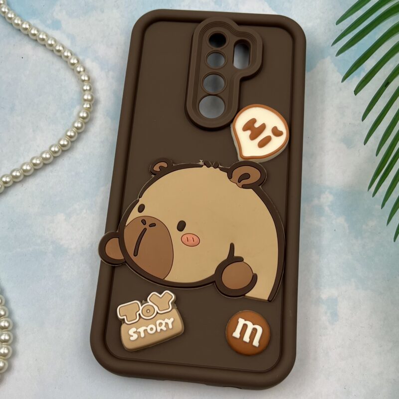 قاب گوشی Redmi Note 8 Pro شیائومی سیلیکونی Solid Case عروسکی برجسته طرح تدی محافظ لنز دار XO کد 55308 - Image 2