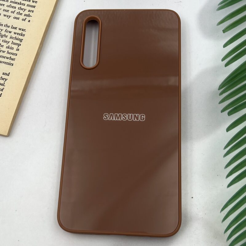 قاب گوشی Galaxy A30S / Galaxy A50S / Galaxy A50 سامسونگ PVD Case لوگو دار دور سیلیکونی Classic عسلی کد 74218 - Image 2