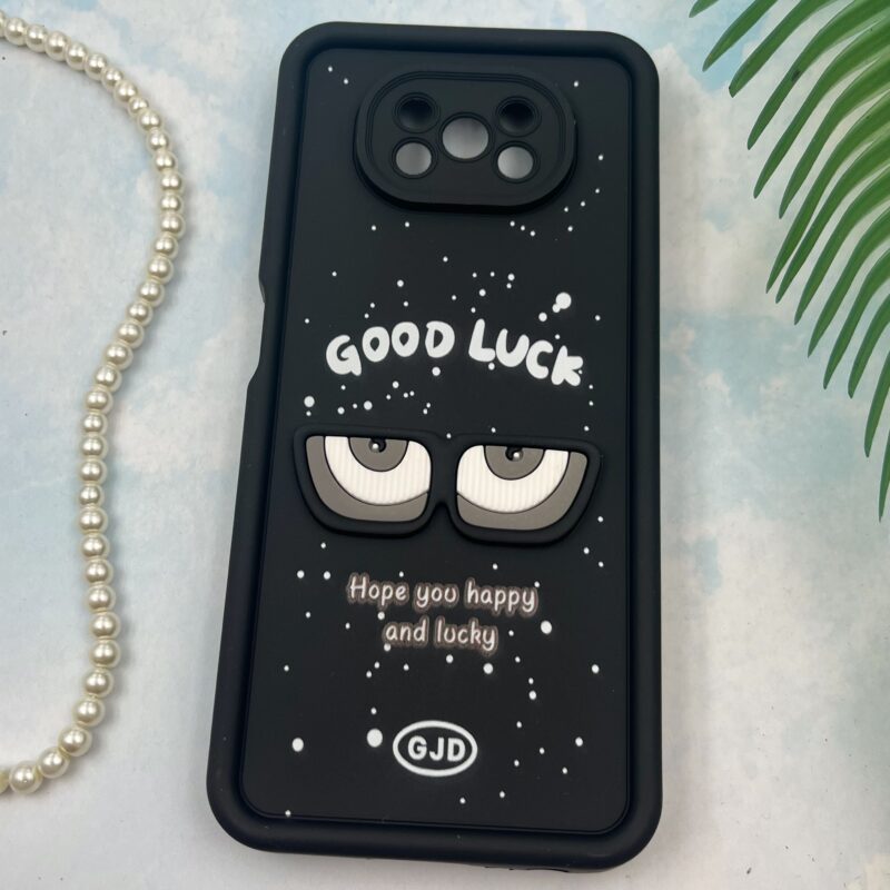 قاب گوشی Poco X3 / Poco X3 NFC / Poco X3 Pro شیائومی سیلیکونی Solid Case عروسکی برجسته طرح چشم محافظ لنز دار XO کد 75765 - Image 2