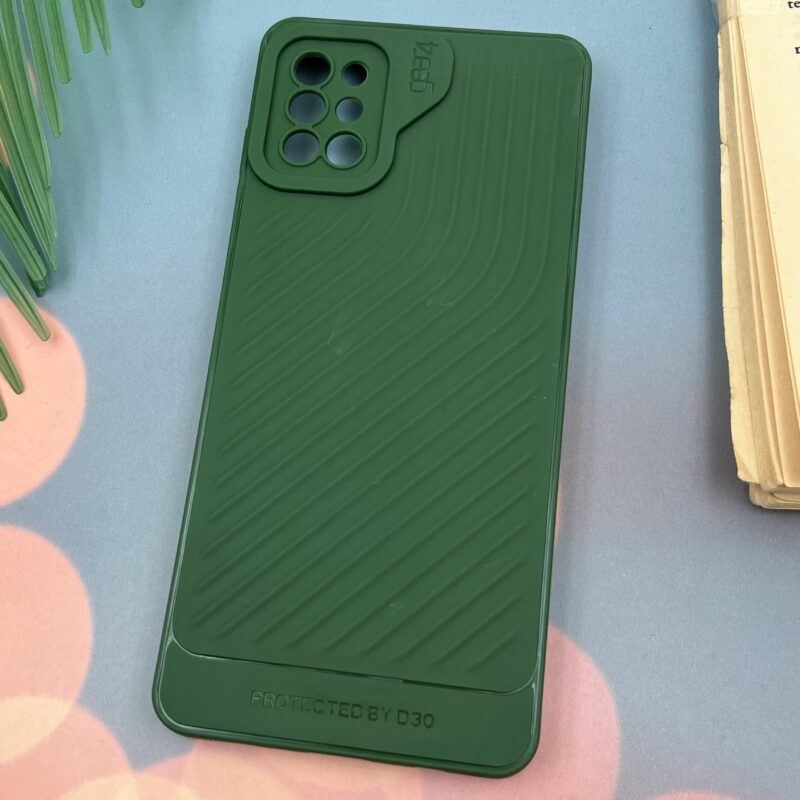 قاب گوشی Galaxy A51 / Galaxy A31 سامسونگ سیلیکونی طرح برجسته Gear 4 محافظ لنز دار سبز کد 94050 - Image 2