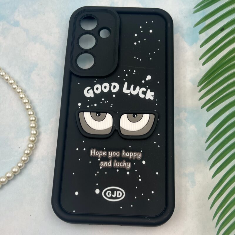 قاب گوشی Galaxy A35 سامسونگ سیلیکونی Solid Case عروسکی برجسته طرح چشم محافظ لنز دار XO کد 99957 - Image 2
