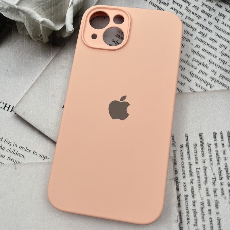 قاب گوشی iPhone 13 آیفون سیلیکونی پاک کنی اورجینال داخل پارچه ای محافظ لنز دار گلبهی کد 10292 - Image 2
