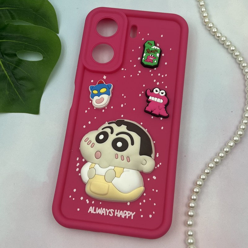 قاب گوشی Redmi 13C / Poco C65 شیائومی سیلیکونی Solid Case ضد ضربه عروسکی برجسته برفی طرح انیمیشن محافظ لنز دار کد 11181 - Image 2