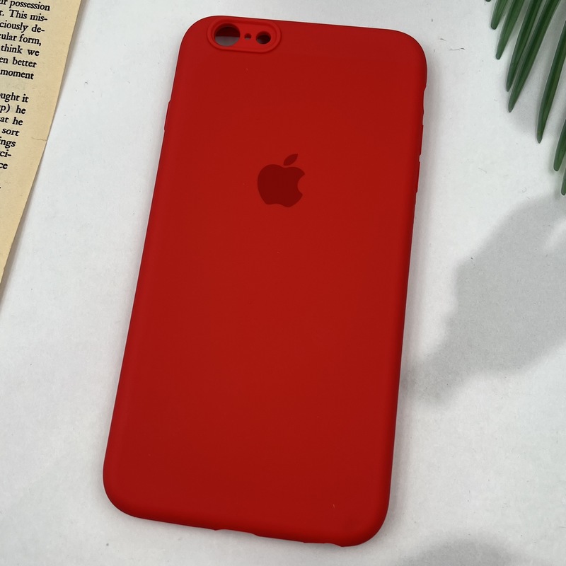 قاب گوشی iPhone 6 Plus / iPhone 6s Plus آیفون سیلیکونی پاک کنی اورجینال داخل پارچه ای محافظ لنز دار رنگ قرمز کد 12709 - Image 2