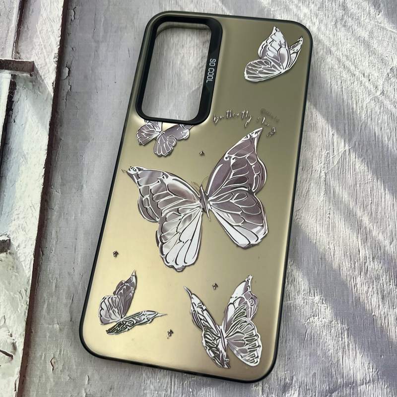 قاب گوشی Galaxy A35 سامسونگ SO COOL اورجینال PC Case کرومی طرح پروانه کد 13053 - Image 2