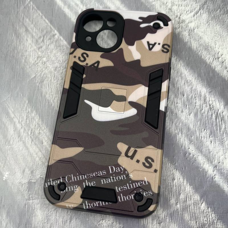قاب گوشی iPhone 13 آیفون Army Case چریکی ارتشی بتمن ضد ضربه کرم محافظ لنز دار کد 16370 - Image 2