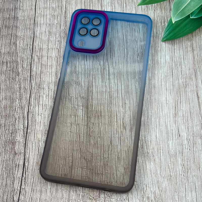 قاب گوشی Galaxy A12 / Galaxy M12 سامسونگ Metal Case شفاف دور سیلیکونی رنگین کمان طیفی کد 18299 - Image 2