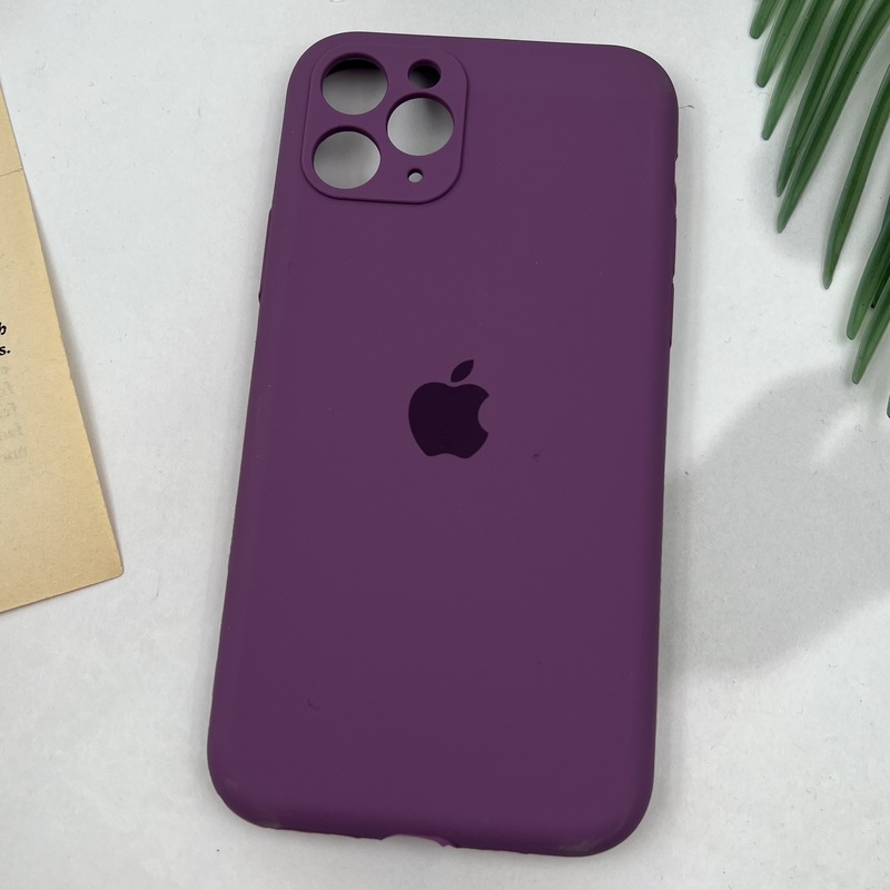 قاب گوشی iPhone 11 Pro آیفون سیلیکونی پاک کنی اورجینال داخل پارچه ای محافظ لنز دار رنگ بنفش کد 19881 - Image 2