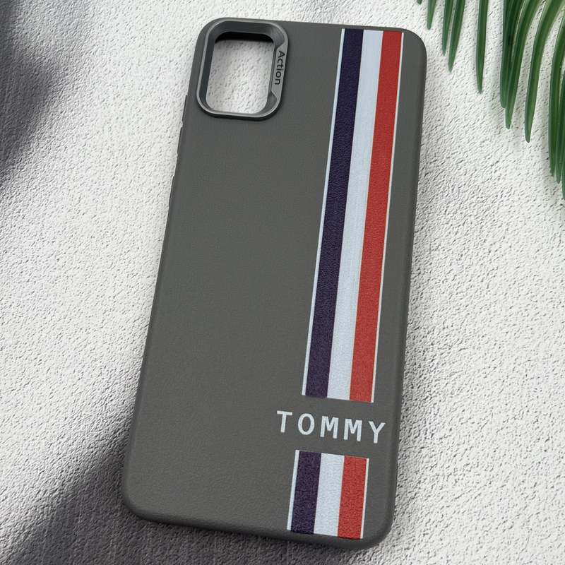 قاب گوشی Galaxy A05 سامسونگ Action Tommy سیلیکونی طرح چرم لنز کرومی تیتانیوم کد 20256 - Image 2