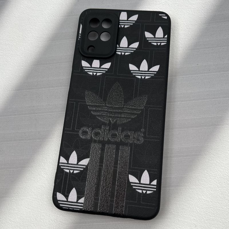 قاب گوشی Galaxy A12 / Galaxy M12 سامسونگ سیلیکونی طرح چرم Leather Design فانتزی Adidas آدیداس مشکی محافظ لنز دار کد 22201 - Image 2