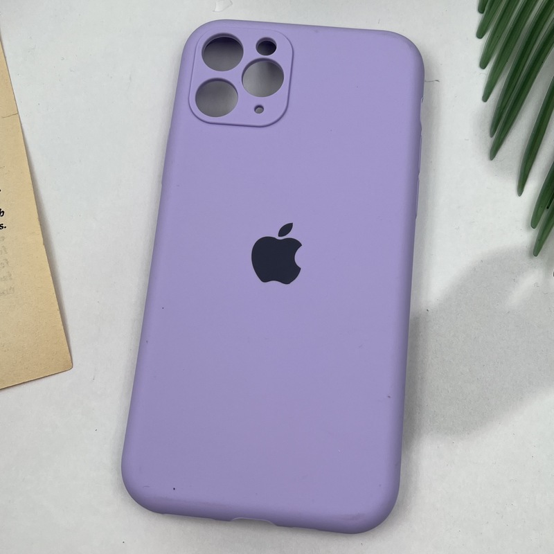 قاب گوشی iPhone 11 Pro آیفون سیلیکونی پاک کنی اورجینال داخل پارچه ای محافظ لنز دار رنگ یاسی کد 23268 - Image 2