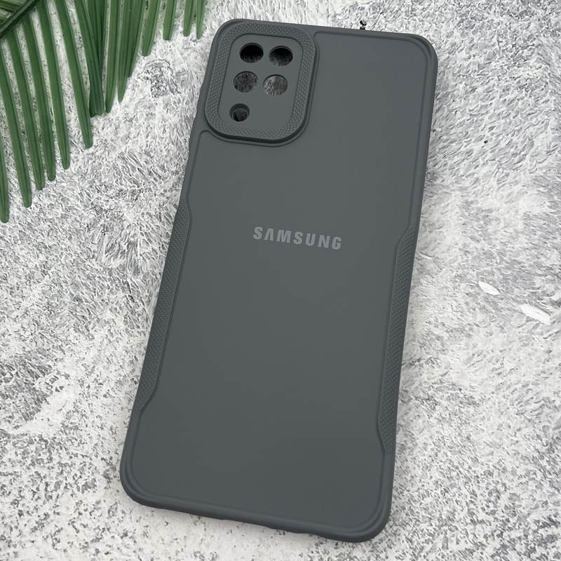 قاب گوشی Galaxy A12 / Galaxy M12 سامسونگ سیلیکونی لنز برجسته طرح سوزنی کلاسیک محافظ لنز دار تیتانیوم کد 24875 - Image 2