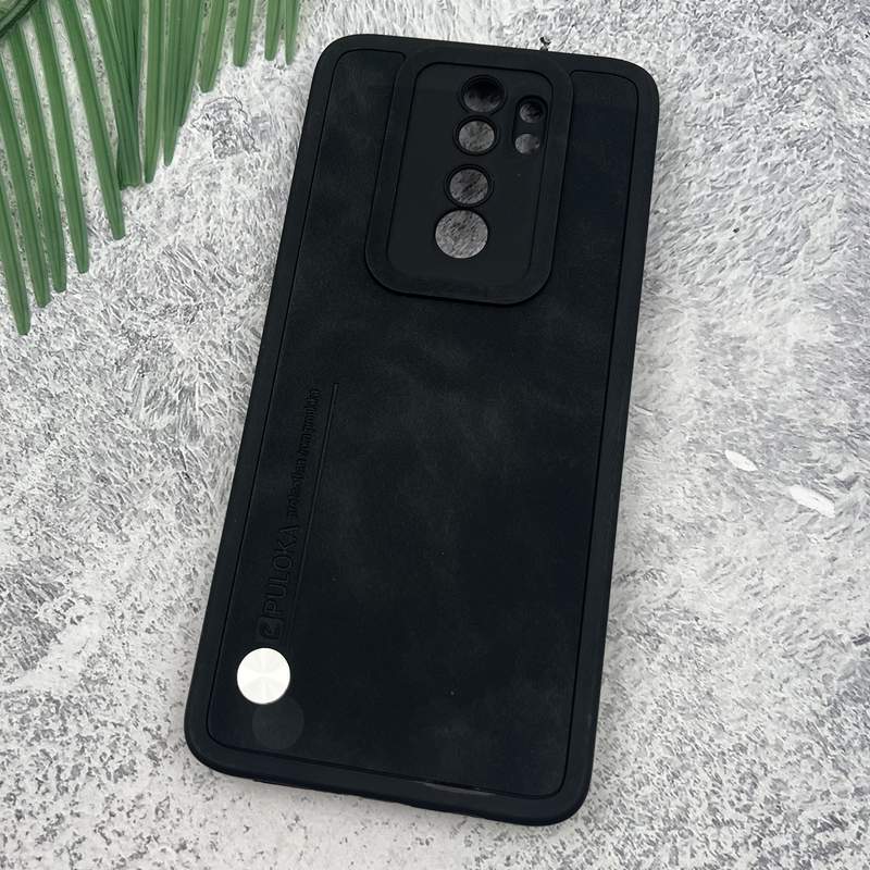 قاب گوشی Redmi Note 8 Pro شیائومی چرمی PULOKA لیزری محافظ لنز دار مشکی کد 24907 - Image 2