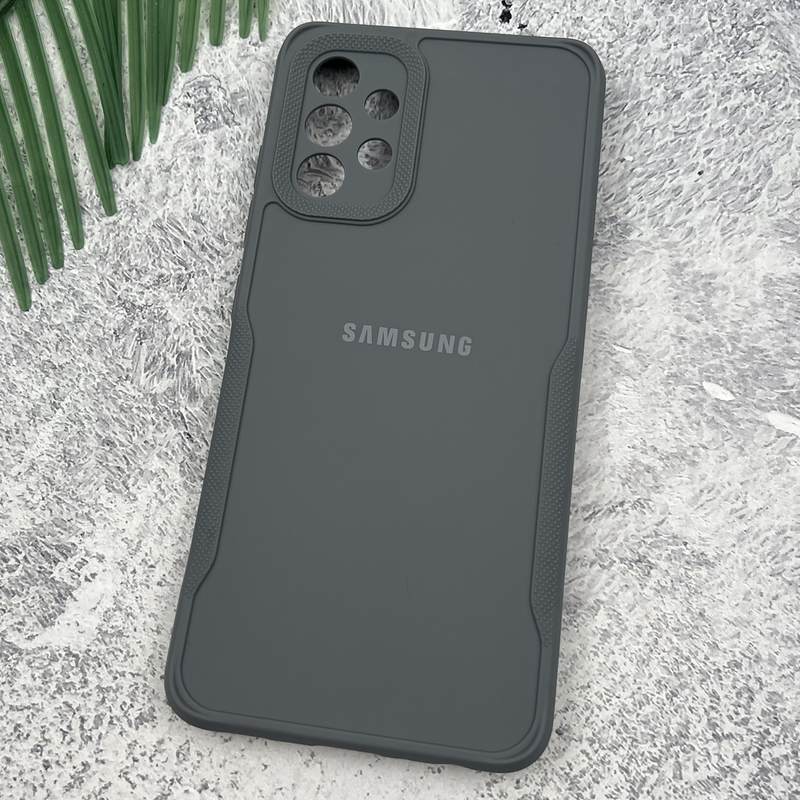 قاب گوشی Galaxy A32 4G سامسونگ سیلیکونی لنز برجسته طرح سوزنی کلاسیک محافظ لنز دار تیتانیوم کد 25255 - Image 2