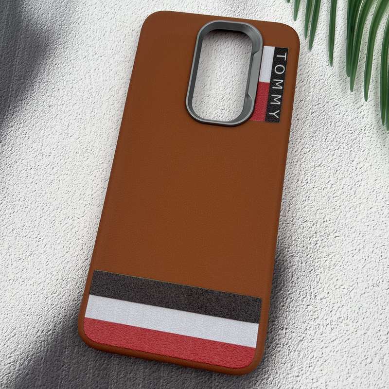 قاب گوشی Redmi Note 8 Pro شیائومی Action Tommy سیلیکونی طرح چرم لنز کرومی عسلی کد 26226 - Image 2