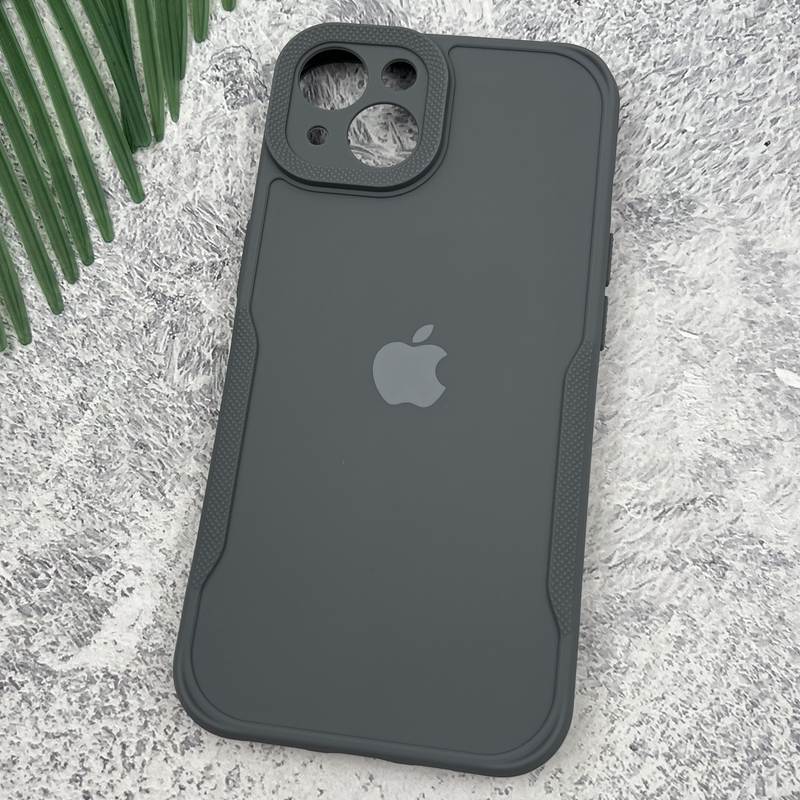 قاب گوشی iPhone 13 آیفون سیلیکونی لنز برجسته طرح سوزنی کلاسیک محافظ لنز دار تیتانیوم کد 27705 - Image 2