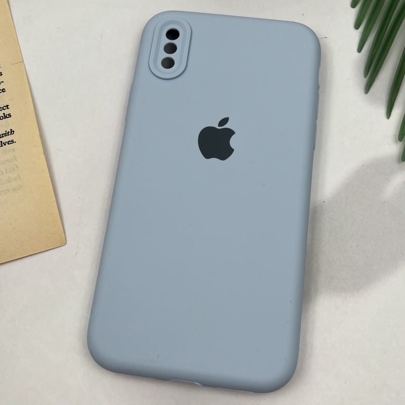 قاب گوشی iPhone X / iPhone XS آیفون سیلیکونی پاک کنی اورجینال داخل پارچه ای محافظ لنز دار رنگ آبی آسمانی کد 34999 - Image 2