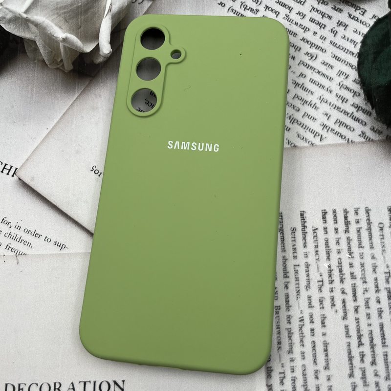 قاب گوشی Galaxy S23 FE سامسونگ سیلیکونی پاک کنی اورجینال داخل پارچه ای محافظ لنز دار سبز روشن کد 38530 - Image 2