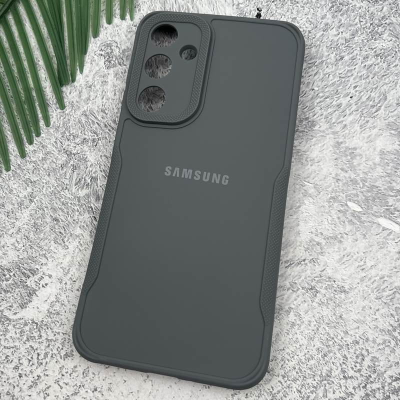 قاب گوشی Galaxy A35 سامسونگ سیلیکونی لنز برجسته طرح سوزنی کلاسیک محافظ لنز دار تیتانیوم کد 38562 - Image 2