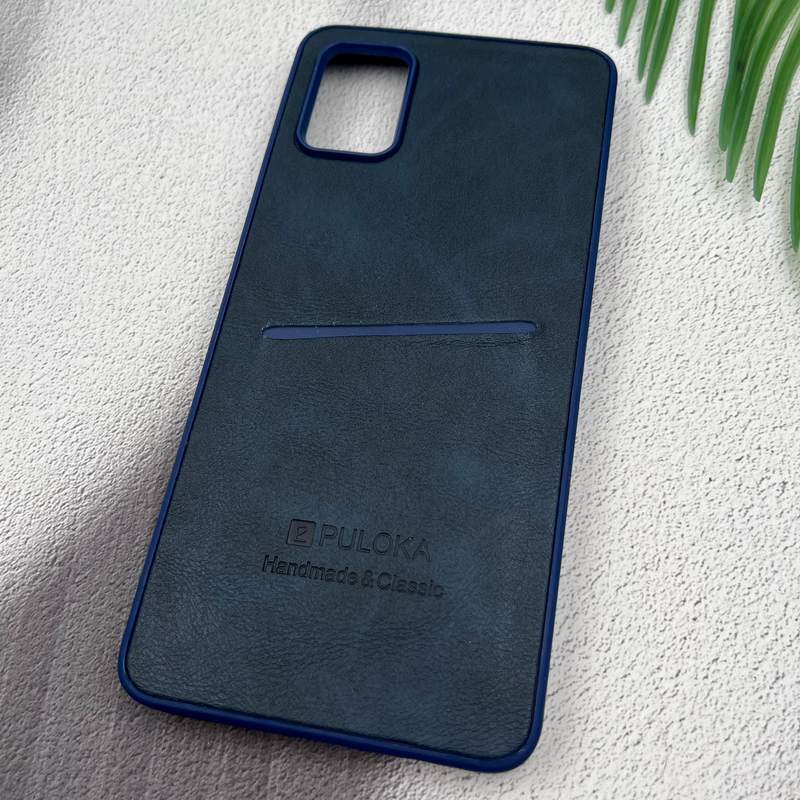 قاب گوشی Galaxy A51 سامسونگ Wallet Case چرم PULOKA جاکارتی کلاسیک سرمه ای کد 39589 - Image 2