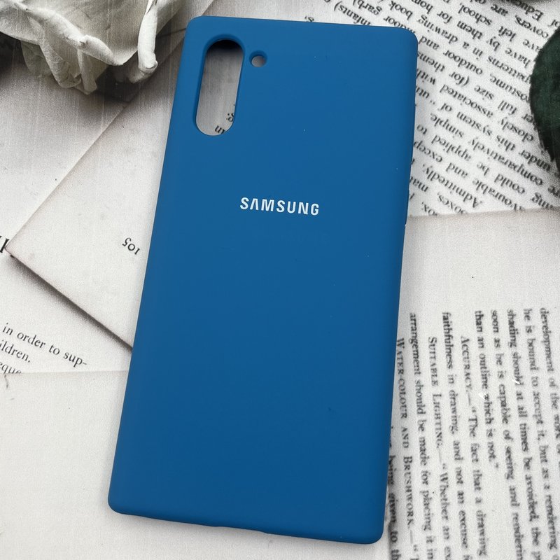 قاب گوشی Galaxy Note 10 سامسونگ سیلیکونی پاک کنی اورجینال داخل پارچه ای آبی کد 40485 - Image 2