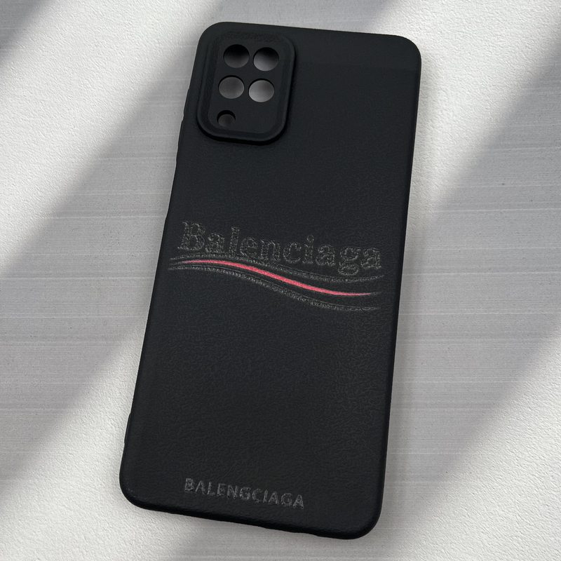 قاب گوشی Galaxy A12 / Galaxy M12 سامسونگ سیلیکونی طرح چرم Leather Design فانتزی Balenciaga محافظ لنز دار کد 40517 - Image 2