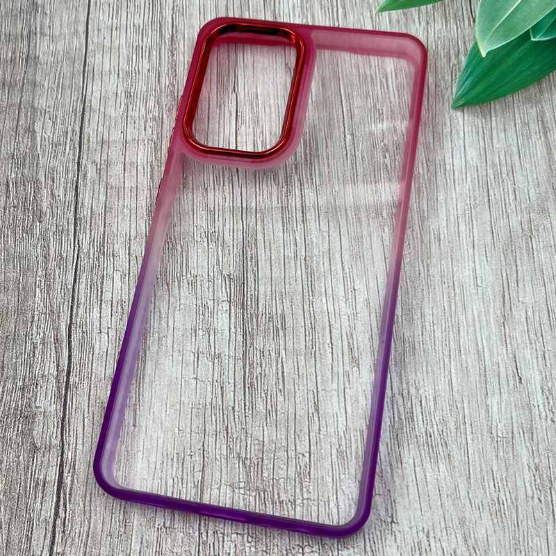 قاب گوشی Galaxy A52 / Galaxy A52S سامسونگ Metal Case شفاف دور سیلیکونی رنگین کمان طیفی کد 41110 - Image 2
