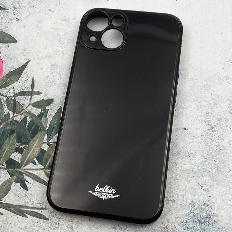 قاب گوشی iPhone 13 آیفون سیلیکونی اکلیلی داخل پارچه ای Belkin اورجینال محافظ لنز دار مشکی کد 41352 - Image 2