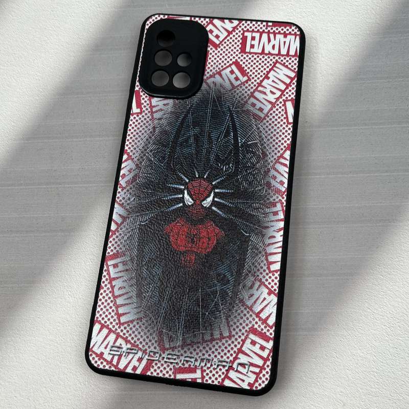 قاب گوشی Galaxy A51 سامسونگ سیلیکونی طرح چرم Leather Design فانتزی Spider Man محافظ لنز دار کد 41898 - Image 2