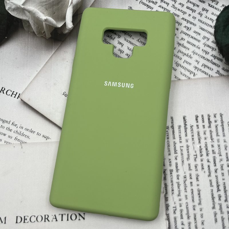 قاب گوشی Galaxy Note 9 سامسونگ سیلیکونی پاک کنی اورجینال داخل پارچه ای سبز روشن کد 42023 - Image 2