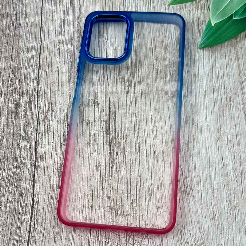 قاب گوشی Galaxy A12 / Galaxy M12 سامسونگ Metal Case شفاف دور سیلیکونی رنگین کمان طیفی کد 43560 - Image 2