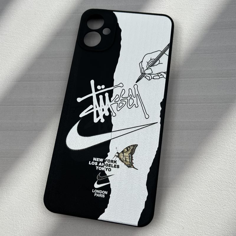 قاب گوشی Galaxy A05 سامسونگ سیلیکونی طرح چرم Leather Design فانتزی NIKE نایک محافظ لنز دار کد 46819 - Image 2