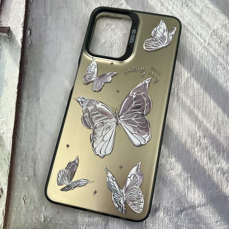 قاب گوشی Galaxy A22 4G / Galaxy M32 4G سامسونگ SO COOL اورجینال PC Case کرومی طرح پروانه کد 49177 - Image 2