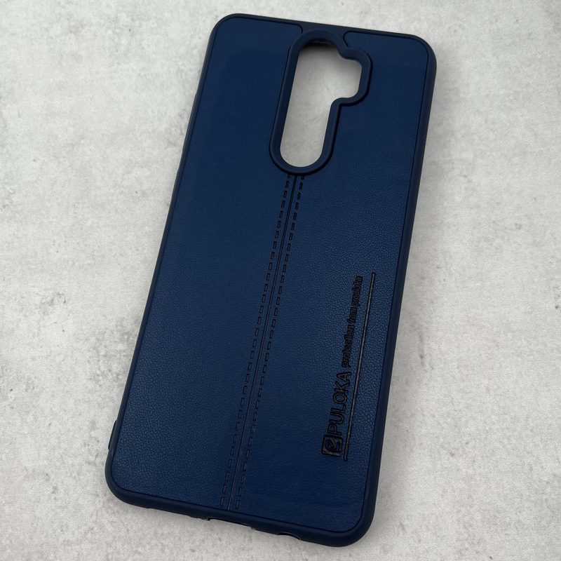 قاب گوشی Redmi Note 8 Pro شیائومی چرمی PULOKA اورجینال طرح دوختی سرمه ای کد 50067 - Image 2