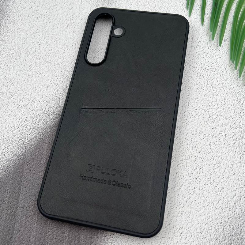 قاب گوشی Galaxy A16 سامسونگ Wallet Case چرم PULOKA جاکارتی کلاسیک مشکی کد 50279 - Image 2