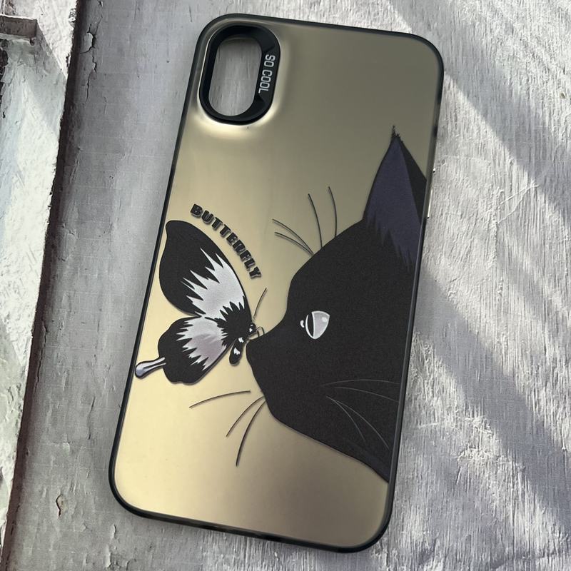 قاب گوشی iPhone X / iPhone XS آیفون SO COOL اورجینال PC Case کرومی طرح Butterfly کد 51201 - Image 2