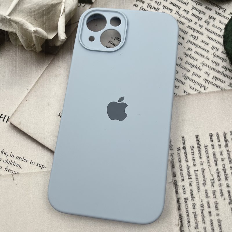 قاب گوشی iPhone 13 آیفون سیلیکونی پاک کنی اورجینال داخل پارچه ای محافظ لنز دار آبی آسمانی کد 52895 - Image 2