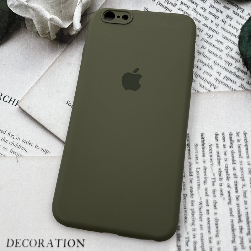 قاب گوشی iPhone 6 Plus / iPhone 6s Plus آیفون سیلیکونی پاک کنی اورجینال داخل پارچه ای محافظ لنز دار رنگ سبز زیتونی کد 56610 - Image 2