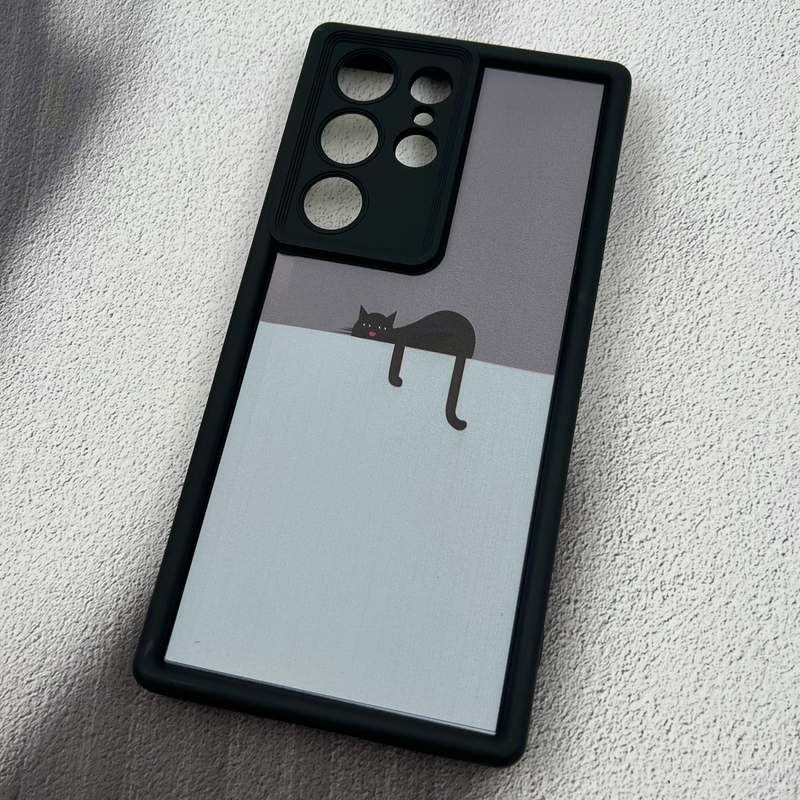 قاب گوشی Galaxy S23 Ultra سامسونگ Solid Case طرح کارتونی محافظ لنز دار گربه بازیگوش کد 56962 - Image 2