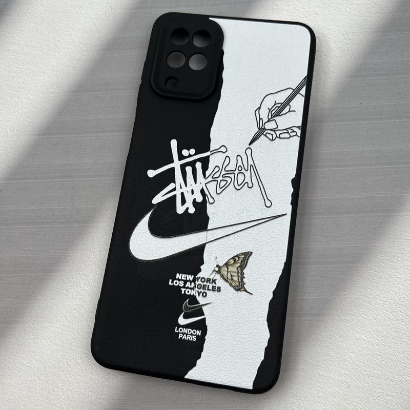 قاب گوشی Galaxy A12 / Galaxy M12 سامسونگ سیلیکونی طرح چرم Leather Design فانتزی NIKE نایک محافظ لنز دار کد 58339 - Image 2