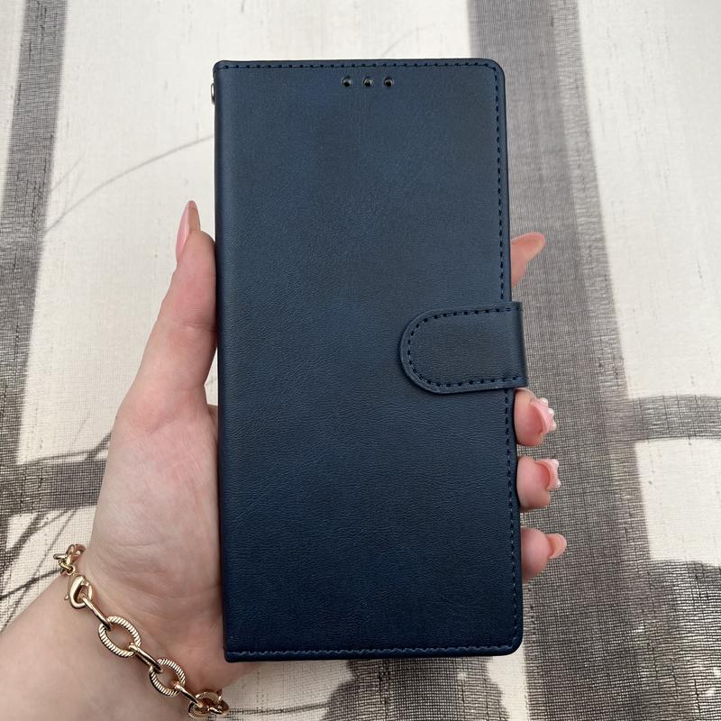 کیف گوشی Galaxy Note 10 Plus سامسونگ چرم مگنتی جاکارتی محافظ لنز دار بند آویز دار سرمه ای کد 58718 - Image 3