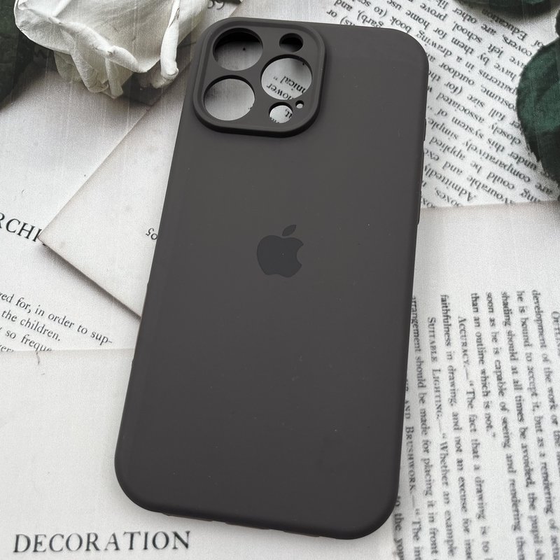 قاب گوشی iPhone 16 Pro Max آیفون سیلیکونی پاک کنی اورجینال داخل پارچه ای محافظ لنز دار رنگ خاکستری کد 62938 - Image 2