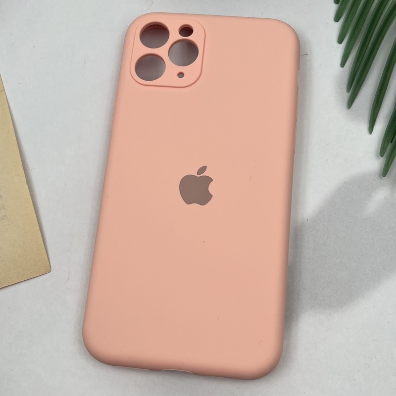 قاب گوشی iPhone 11 Pro آیفون سیلیکونی پاک کنی اورجینال داخل پارچه ای محافظ لنز دار رنگ گلبهی کد 65986 - Image 2