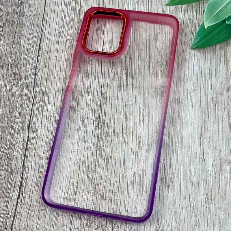 قاب گوشی Galaxy A12 / Galaxy M12 سامسونگ Metal Case شفاف دور سیلیکونی رنگین کمان طیفی کد 67465 - Image 2