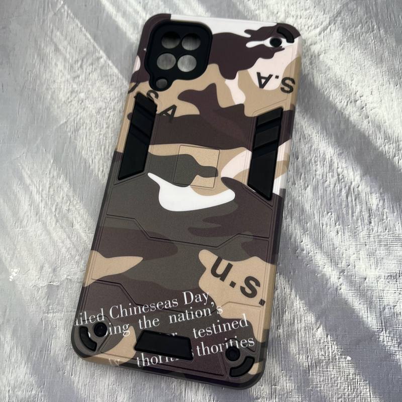 قاب گوشی Galaxy A12 / Galaxy M12 سامسونگ Army Case چریکی ارتشی بتمن ضد ضربه کرم محافظ لنز دار کد 68622 - Image 2