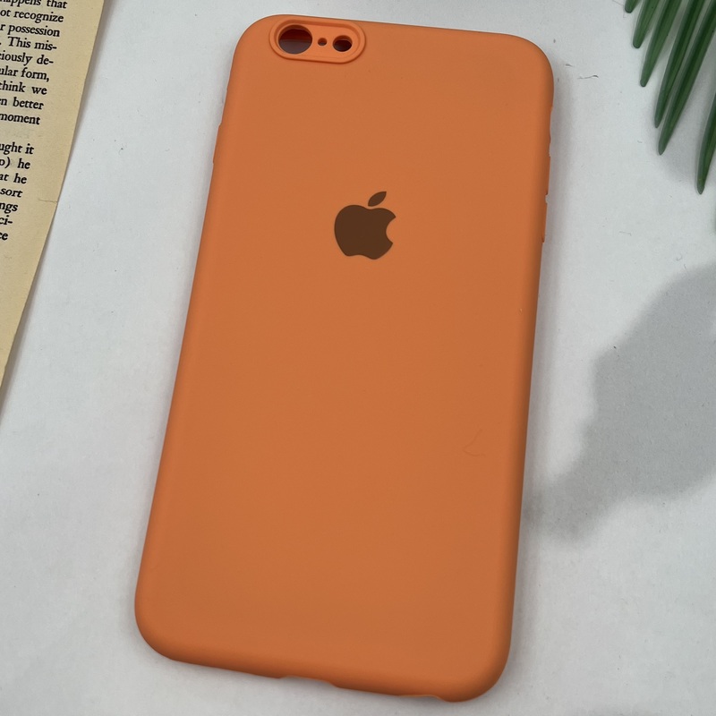 قاب گوشی iPhone 6 Plus / iPhone 6s Plus آیفون سیلیکونی پاک کنی اورجینال داخل پارچه ای محافظ لنز دار رنگ نارنجی کد 70529 - Image 2