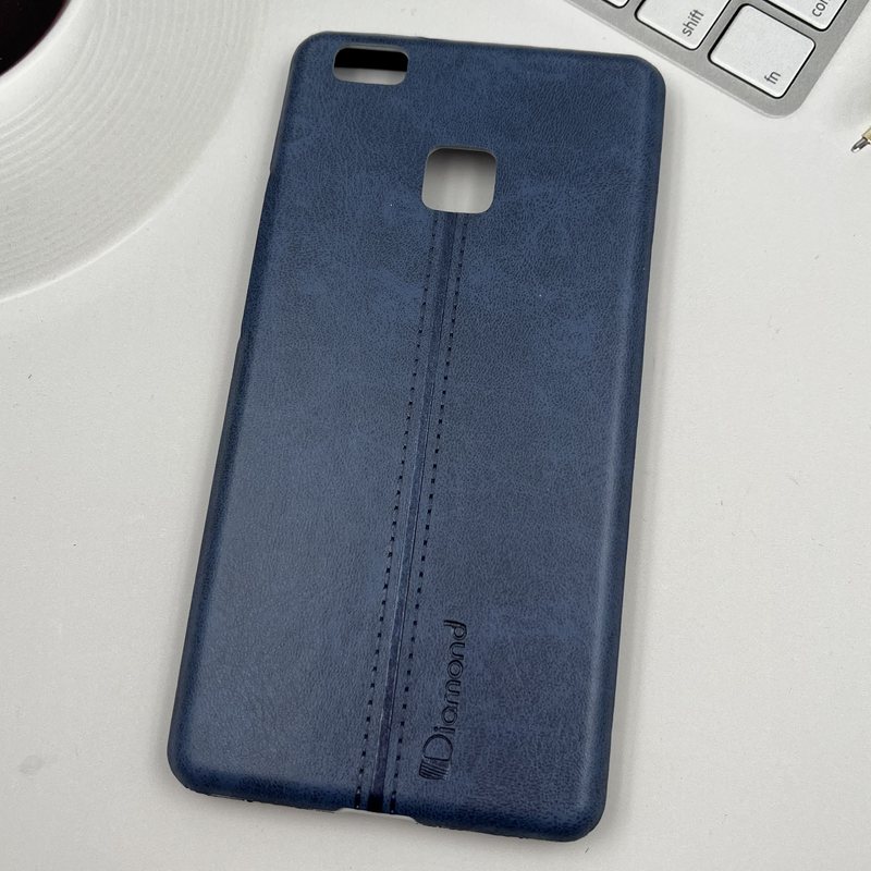قاب گوشی Huawei P9 Lite هوآوی چرم Diamond اورجینال دوخت دار طرح برجسته سرمه ای کد 70573 - Image 2
