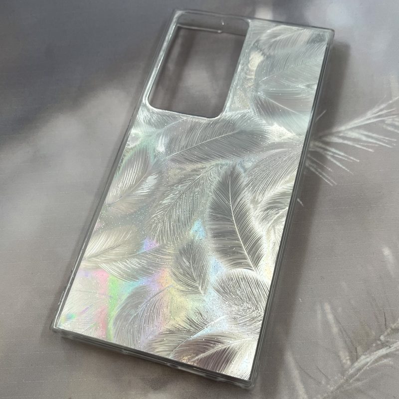 قاب گوشی Galaxy S23 Ultra سامسونگ طرح پر اکلیلی لاکچری اسپرت نقره ای کد 75706 - Image 2