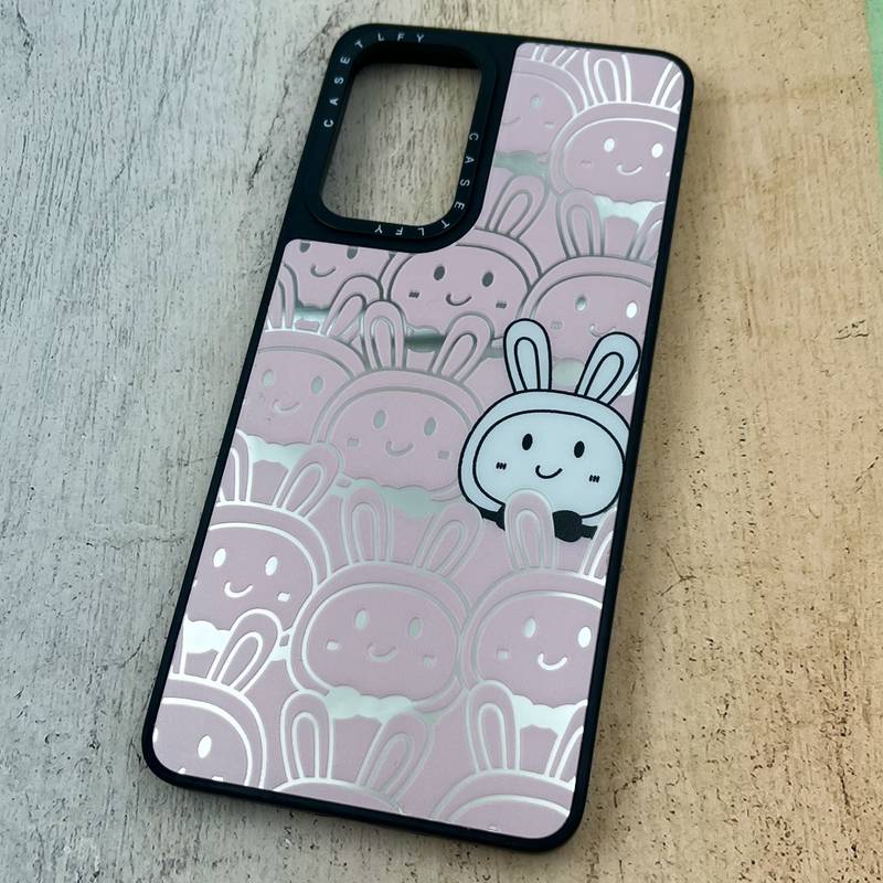 قاب گوشی Galaxy A73 سامسونگ آینه ای لوکس دور سیلیکونی CASETIFY اورجینال طرح خرگوش کد 75804 - Image 2