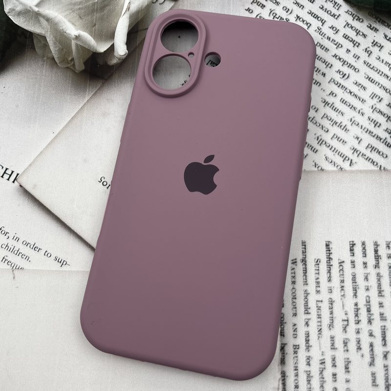 قاب گوشی iPhone 16 آیفون سیلیکونی پاک کنی اورجینال داخل پارچه ای محافظ لنز دار رنگ بنفش کدر کد 78028 - Image 2